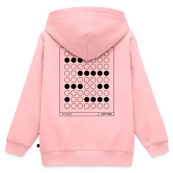 Post-Punk-Musikplakat. - Kinder Premium Organic Zip Hoodie - Rosa - Hinten - AI Model Kid Female (0cm)