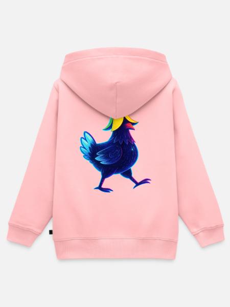 Hühnchen-Banane - Kinder Premium Organic Zip Hoodie - Rosa