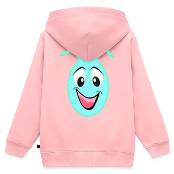 Kawaii Herzchen-Eierfreund - Kinder Premium Organic Zip Hoodie - Rosa - Hinten - AI Model Kid Female (0cm)