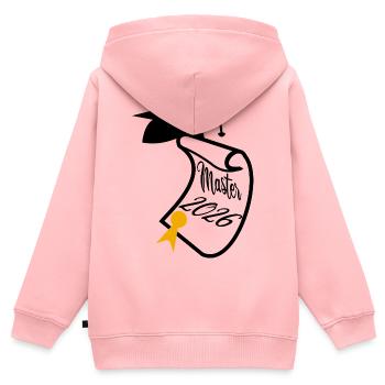 Master 2026 - Sweat Premium à capuche zippé enfant bio - rose - Dos - AI Model Kid Female (0cm)