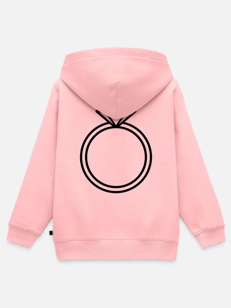 Ehering, - Kinder Premium Organic Zip Hoodie - Rosa