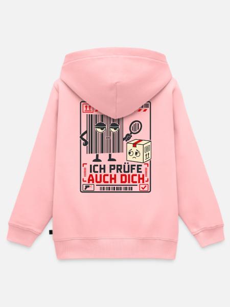 Ich prüfe auch dich - Kinder Premium Organic Zip Hoodie - Rosa