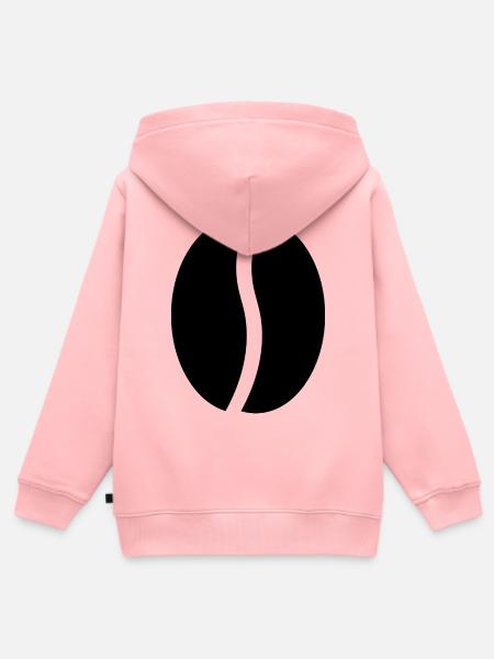 Kaffeebohnen - Kinder Premium Organic Zip Hoodie - Rosa