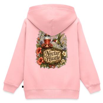 Nectar Hustle - Sweat Premium à capuche zippé enfant bio - rose - Dos - AI Model Kid Female (0cm)
