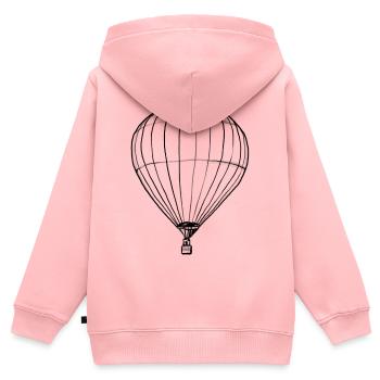 Hot Air Balloon - Illustration - Kids Premium Organic Zip-up Hoodie - rose - Back - AI Model Kid Female (0cm)
