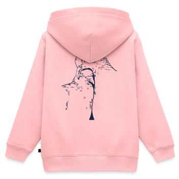 LE PROTECTEUR - Sweat Premium à capuche zippé enfant bio - rose - Dos - AI Model Kid Female (0cm)