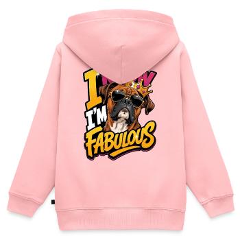 Boxershorts - Kinder Premium Organic Zip Hoodie - Rosa - Hinten - AI Model Kid Female (0cm)