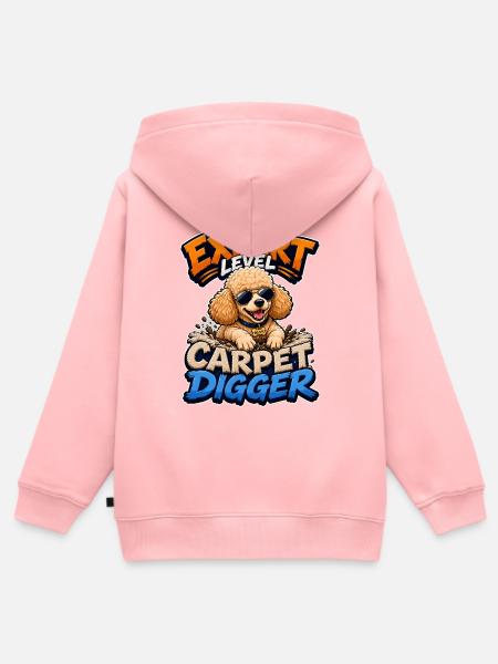 Pudel - Kinder Premium Organic Zip Hoodie - Rosa
