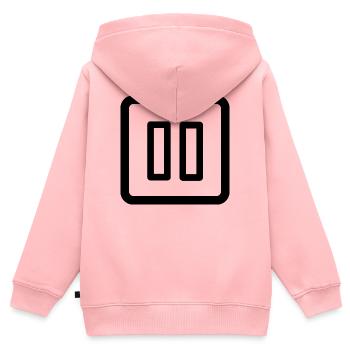 Stop Button Music player - Kinder Premium Organic Zip Hoodie - Rosa - Hinten - AI Model Kid Female (0cm)