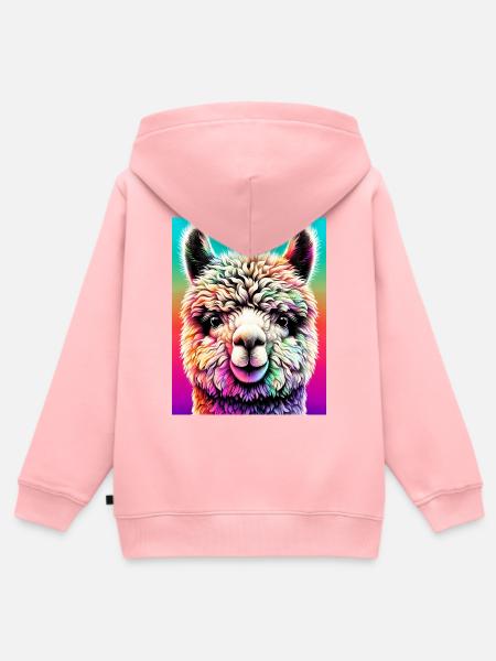 Alpaka - Kinder Premium Organic Zip Hoodie - Rosa
