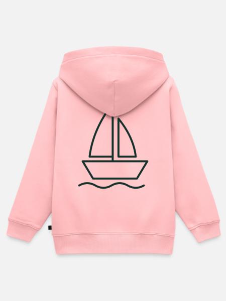 Segelboot — Segler - Kinder Premium Organic Zip Hoodie - Rosa