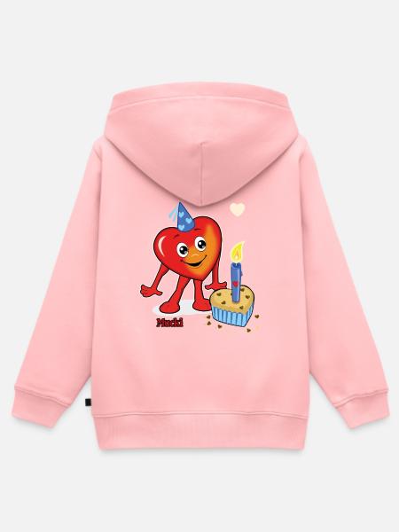 Mucki Sweat Heart-Day - Kinder Premium Organic Zip Hoodie - Rosa