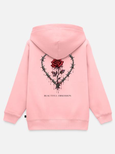 Wunderschöne Obsession - Kinder Premium Organic Zip Hoodie - Rosa