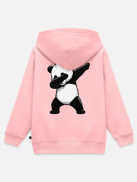 Panda Dab Pose - Kinder Premium Organic Zip Hoodie - Rosa
