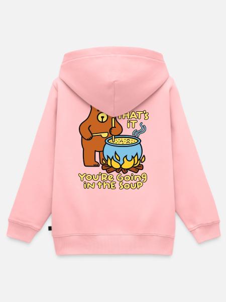 Suppenküche - Kinder Premium Organic Zip Hoodie - Rosa