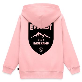 Mount Everest Basecamp - Kinder Premium Organic Zip Hoodie - Rosa - Hinten - AI Model Kid Female (0cm)