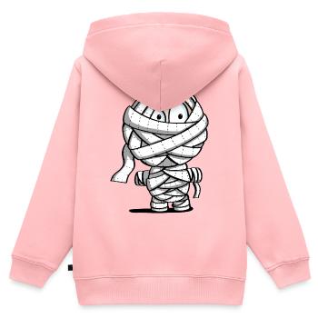 Ce jeux de papier de toilette toujours - Momie - Anniversaire - Sweat Premium à capuche zippé enfant bio - rose - Dos - AI Model Kid Female (0cm)