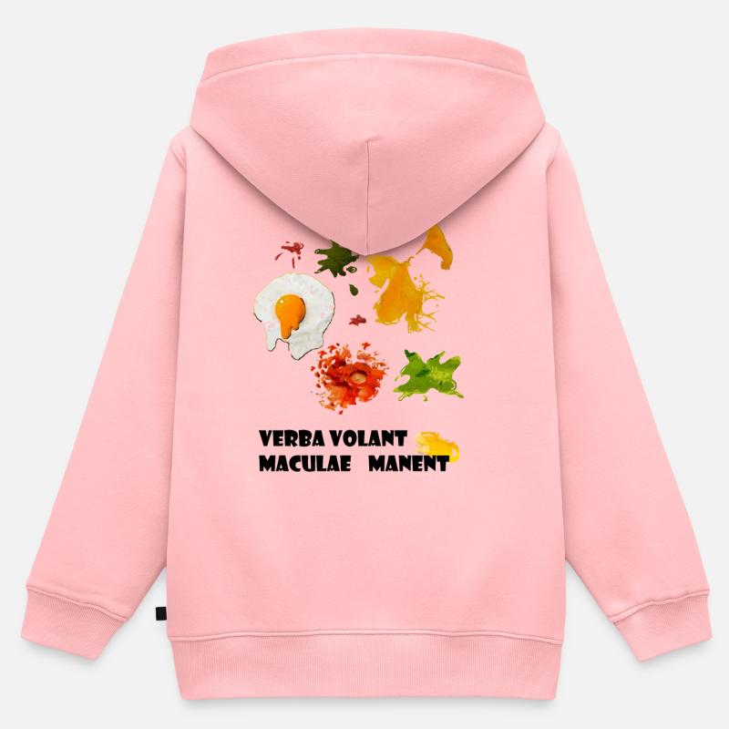 taches - Sweat Premium à capuche zippé enfant bio - rose