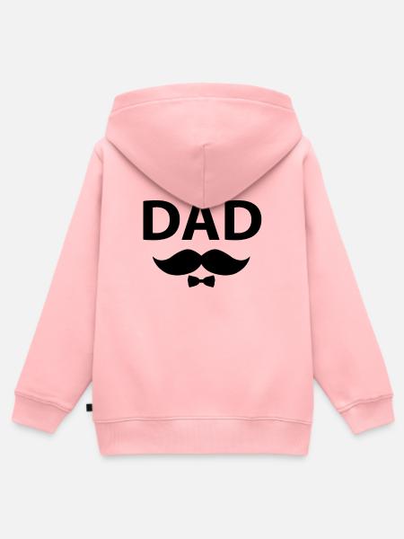 Super-Papa - Kinder Premium Organic Zip Hoodie - Rosa