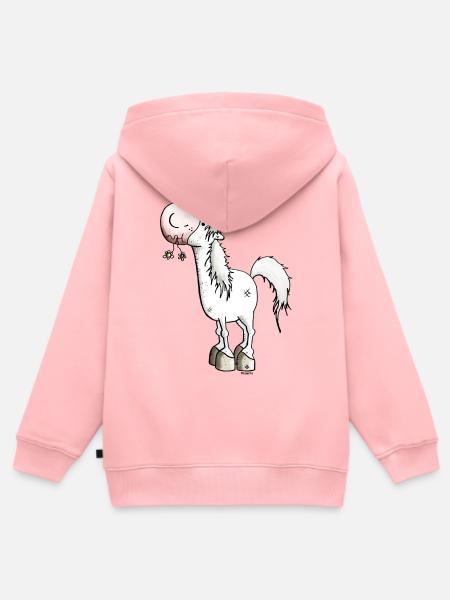 Verträumtes Pferd - Pferde - Kinder Premium Organic Zip Hoodie - Rosa
