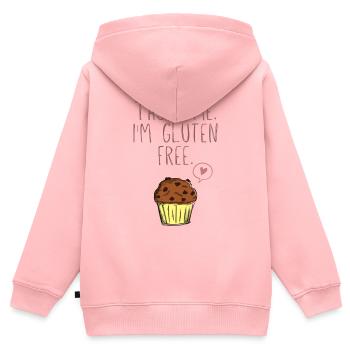 Taste me I'm gluten free - Kinder Premium Organic Zip Hoodie - Rosa - Hinten - AI Model Kid Female (0cm)