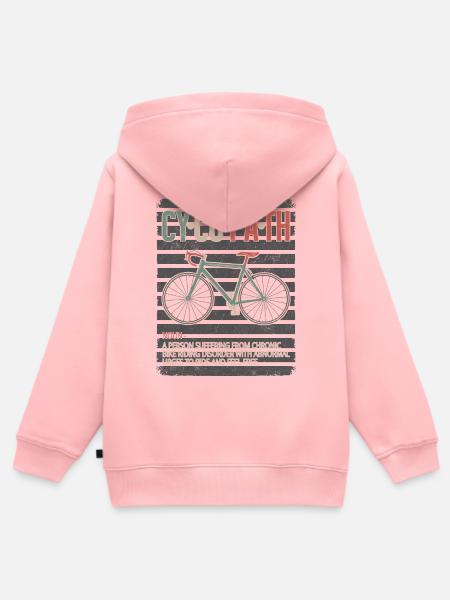 Cyclopath Bike Hymne - Kinder Premium Organic Zip Hoodie - Rosa