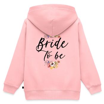 Bridal Wedding Engagement - Kids Premium Organic Zip-up Hoodie - rose - Back - AI Model Kid Female (0cm)