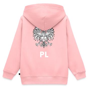 T-Shirt des Adlers des Polnischen PL Patriotisches Symbol - Kinder Premium Organic Zip Hoodie - Rosa - Hinten - AI Model Kid Female (0cm)