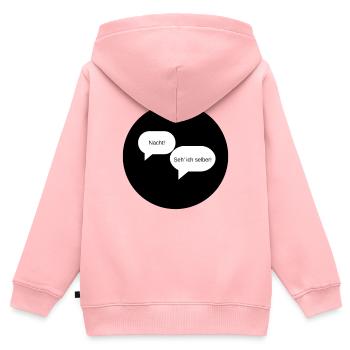 Nacht - Kinder Premium Organic Zip Hoodie - Rosa - Hinten - AI Model Kid Female (0cm)