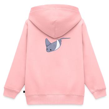 Elegante Stachelrochen - Kinder Premium Organic Zip Hoodie - Rosa - Hinten - AI Model Kid Female (0cm)