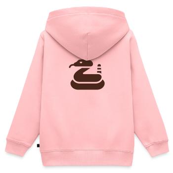 Erstaunliche Klapperschlange - Kinder Premium Organic Zip Hoodie - Rosa - Hinten - AI Model Kid Female (0cm)