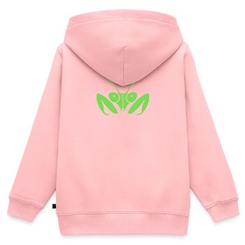 Faszinierende Gottesanbeterin - Kinder Premium Organic Zip Hoodie - Rosa - Hinten - AI Model Kid Female (0cm)