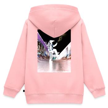 Blessolution "Balance" - Kinder Premium Organic Zip Hoodie - Rosa - Hinten - AI Model Kid Female (0cm)