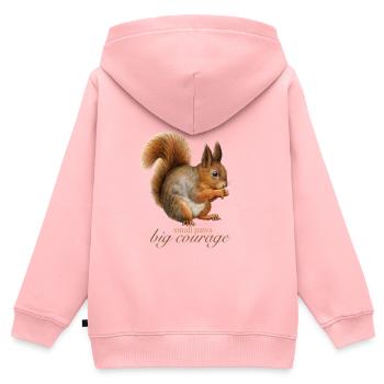 Small paws - Kids Premium Organic Zip-up Hoodie - rose - Back - AI Model Kid Female (0cm)