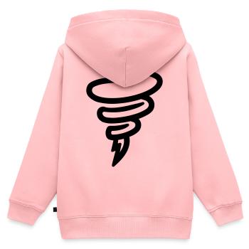 tornade - Sweat Premium à capuche zippé enfant bio - rose - Dos - AI Model Kid Female (0cm)