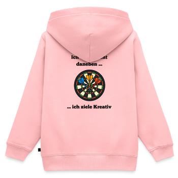Dartboard Farbkreis mit Darts - Kinder Premium Organic Zip Hoodie - Rosa - Hinten - AI Model Kid Female (0cm)