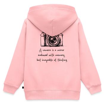 Fotografie jenseits der Techinique - Kinder Premium Organic Zip Hoodie - Rosa - Hinten - AI Model Kid Female (0cm)