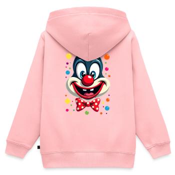 Déguisement de clown de carnaval Carnaval Carnaval - Sweat Premium à capuche zippé enfant bio - rose - Dos - AI Model Kid Female (0cm)