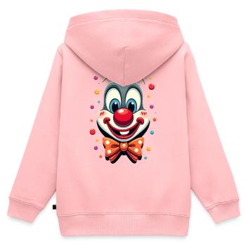 Déguisement de clown de carnaval Carnaval Carnaval - Sweat Premium à capuche zippé enfant bio - rose - Dos - AI Model Kid Female (0cm)