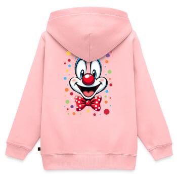 Déguisement de clown de carnaval Carnaval Carnaval - Sweat Premium à capuche zippé enfant bio - rose - Dos - AI Model Kid Female (0cm)