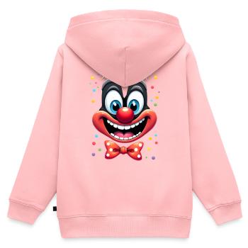 Déguisement de clown de carnaval Carnaval Carnaval - Sweat Premium à capuche zippé enfant bio - rose - Dos - AI Model Kid Female (0cm)