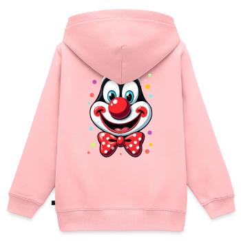 Déguisement de clown de carnaval Carnaval Carnaval - Sweat Premium à capuche zippé enfant bio - rose - Dos - AI Model Kid Female (0cm)