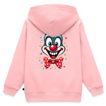 Déguisement de clown de carnaval Carnaval Carnaval - Sweat Premium à capuche zippé enfant bio - rose - Dos - AI Model Kid Female (0cm)