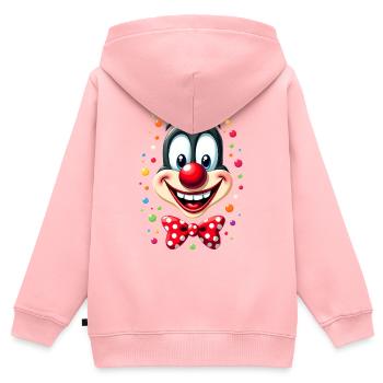 Déguisement de clown de carnaval Carnaval Carnaval - Sweat Premium à capuche zippé enfant bio - rose - Dos - AI Model Kid Female (0cm)