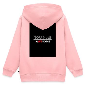 Du Plus Ich Großartig - Kinder Premium Organic Zip Hoodie - Rosa - Hinten - AI Model Kid Female (0cm)