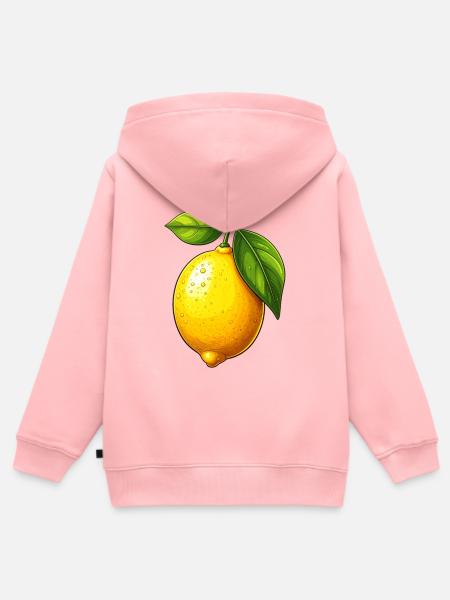 Zitrone - Kinder Premium Organic Zip Hoodie - Rosa