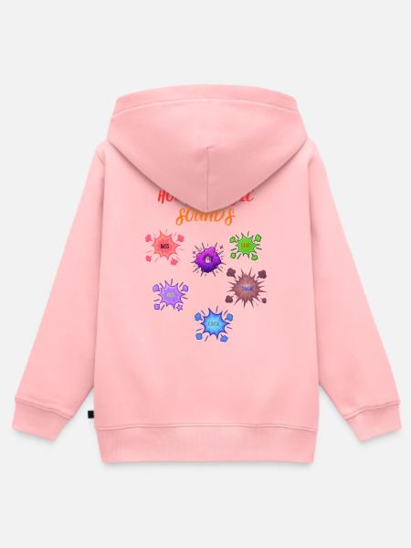 House Music Vibes - Kinder Premium Organic Zip Hoodie - Rosa