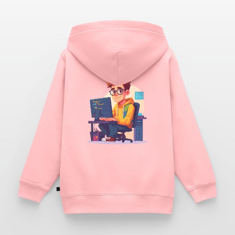 Programmierer oder Nerd Kinder Premium Organic Zip Hoodie