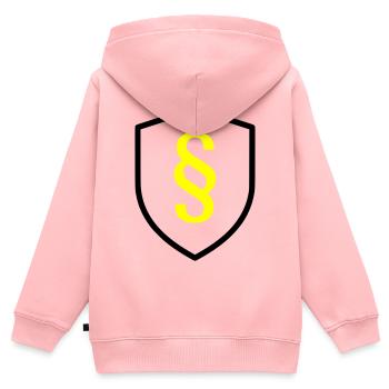 Paragraph Schild Gesetz - Kinder Premium Organic Zip Hoodie - Rosa - Hinten - AI Model Kid Female (0cm)