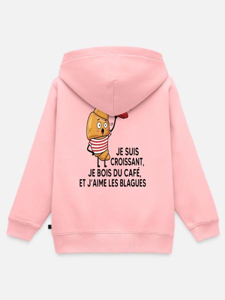Halbmond - Kinder Premium Organic Zip Hoodie - Rosa